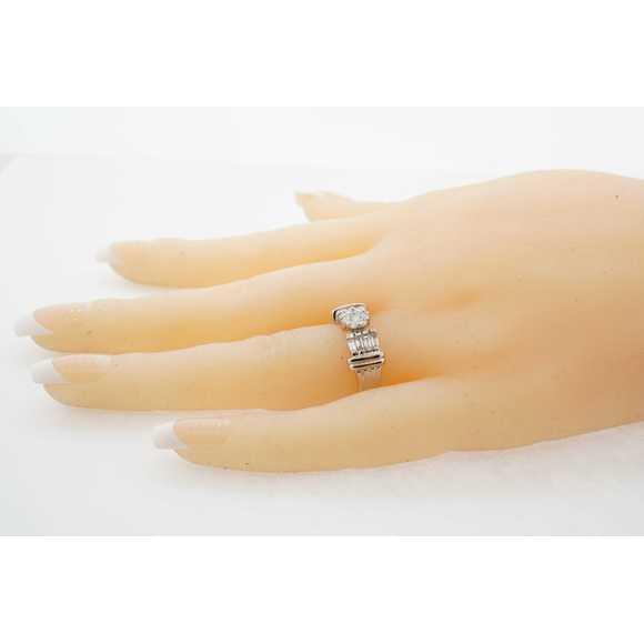 Estate Sale 14k White Gold 0.62ct Diamond Engagement Ring Women Size 7.25 - Picture 5 of 5